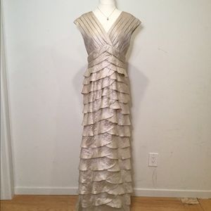 Champagne Tiered Evening Gown